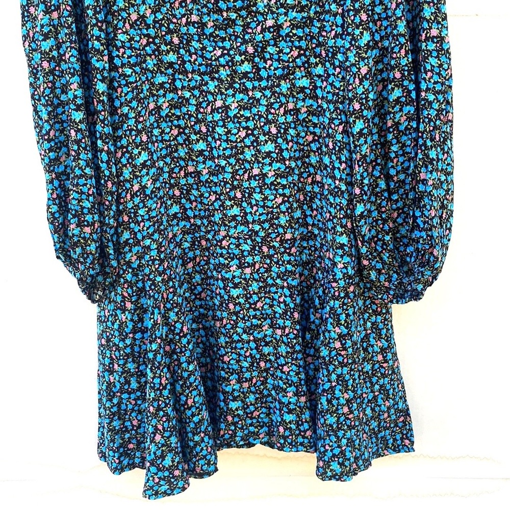 NWOT Princess Polly Womens size 4 Sting black balloon Sleeve floral Mini dress - Picture 6 of 8